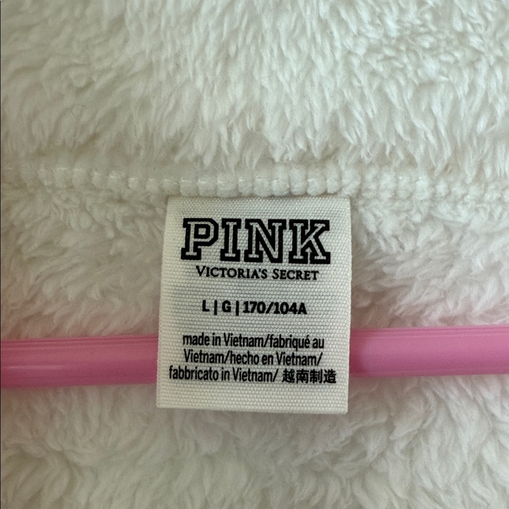 PINK Victoria's Secret White Teddy Jacket - Picture 3 of 4